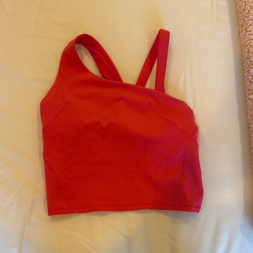 Lululemon one shoulder coral tank top